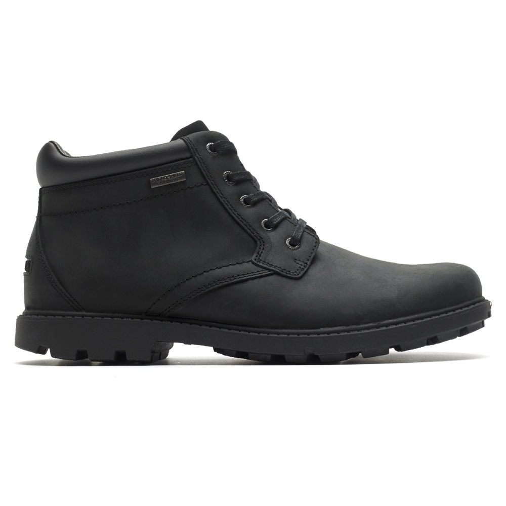 Botas Rockport Homem Pretas - Storm Surge Plain Toe - 85967IJXW